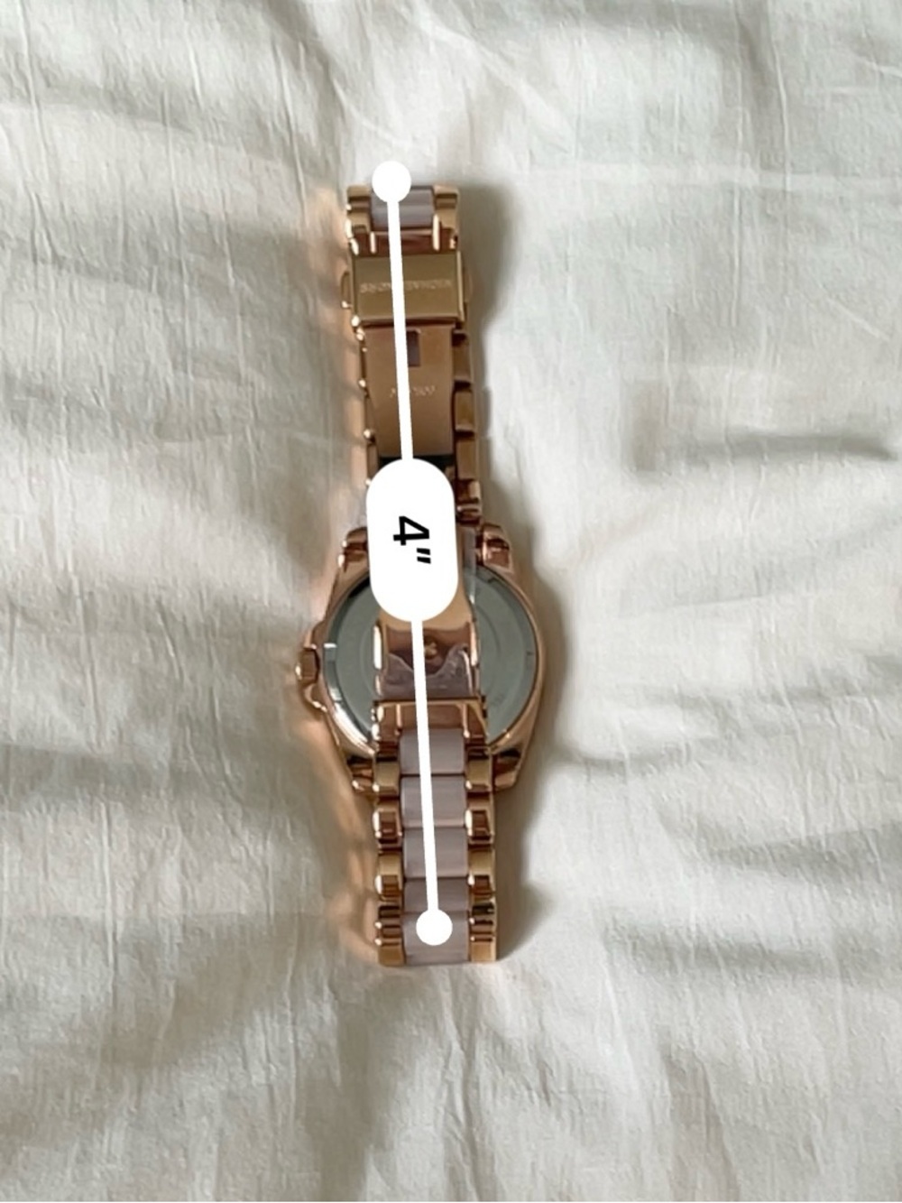 Michael Kors Rose Gold and Cream Ceramic Crystal Watch - not currently operating - Picture 12 of 14